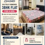 Fully Furnished Room Available for Girl in 3BHK Flat | Near VIP Road, Zirakpur