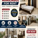 Fully Furnished Independent Flats Available in Sector 32, 19, 38 & 21 | No Timing Issue | Ready to Move