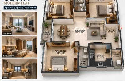 Budget Friendly 3BHK Flat