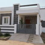 Modern 2BHK House Design with Spacious Living Room, Stylish Kitchen, Two Comfortable Bedrooms, and Elegant Exterior Finish