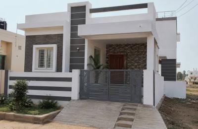 Modern 2BHK House Design with Spacious Living Room, Stylish Kitchen, Two Comfortable Bedrooms, and Elegant Exterior Finish