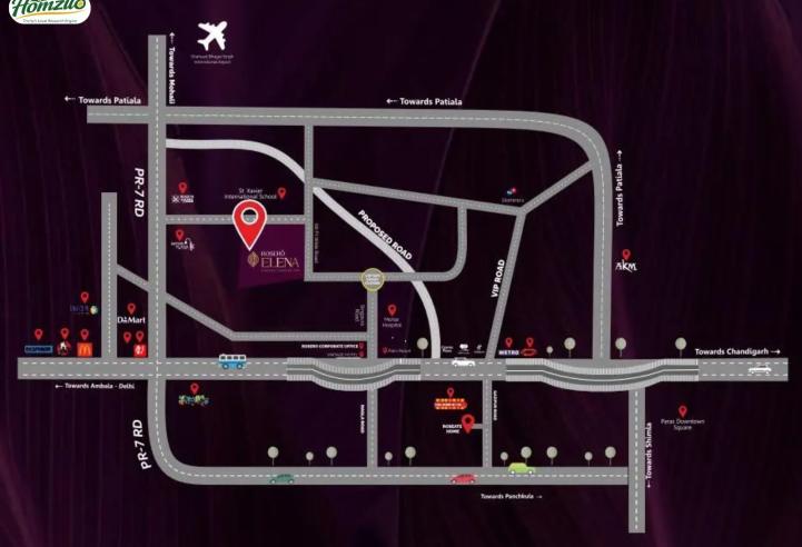 Rosero Elena Zirakpur - 3 BHK Luxury Apartments on PR-7 Airport Road – interior