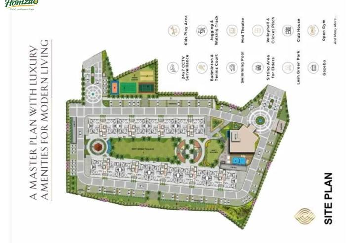 Rosero Elena Zirakpur - 3 BHK Luxury Apartments on PR-7 Airport Road – common area