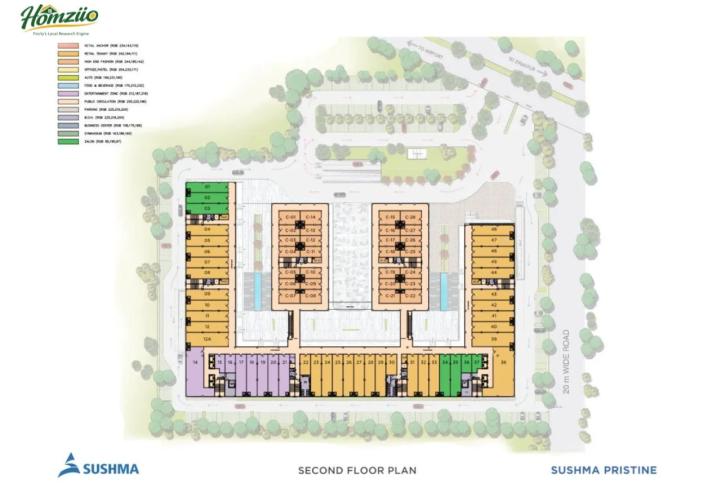 Sushma Pristine Mohali | Premium Commercial Projects in Mohali | RERA Approved High Rise Offices & Retail Spaces – elevation