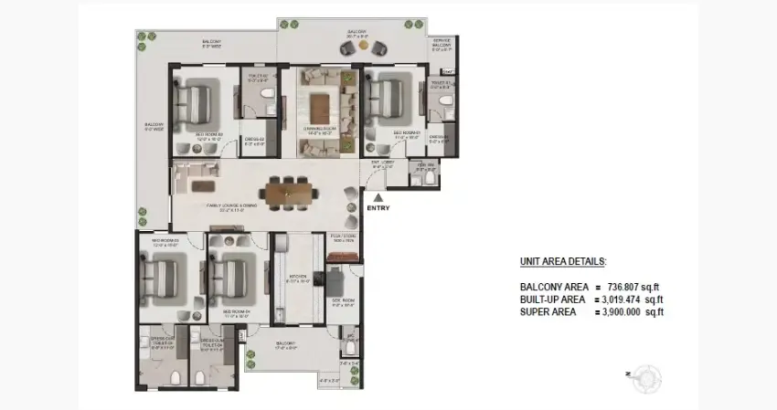 Sarv Sukh The Eden Park Zirakpur: Luxury 3 & 4 BHK High-Rise Apartments | Best Residential Projects in Zirakpur in Mohali – amenities area