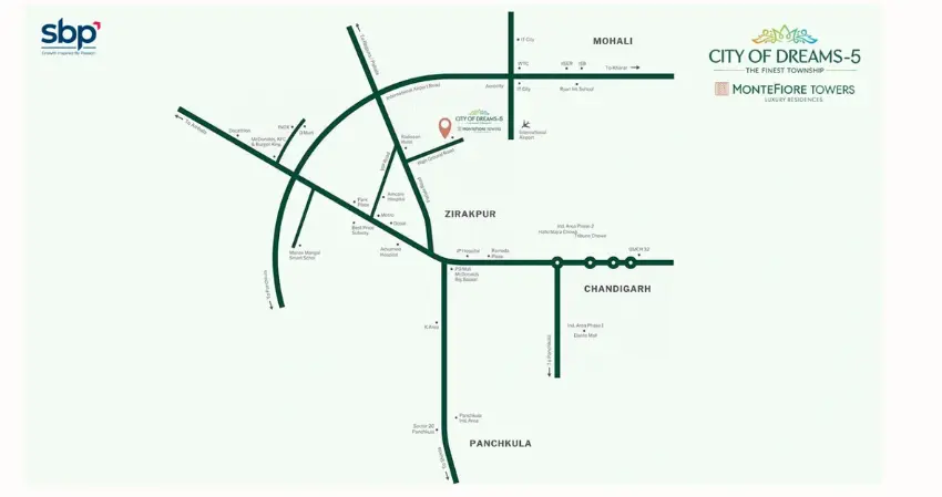 SBP Montefiore Zirakpur: Luxury 2 & 3 BHK High-Rise Apartments in Zirakpur – interior