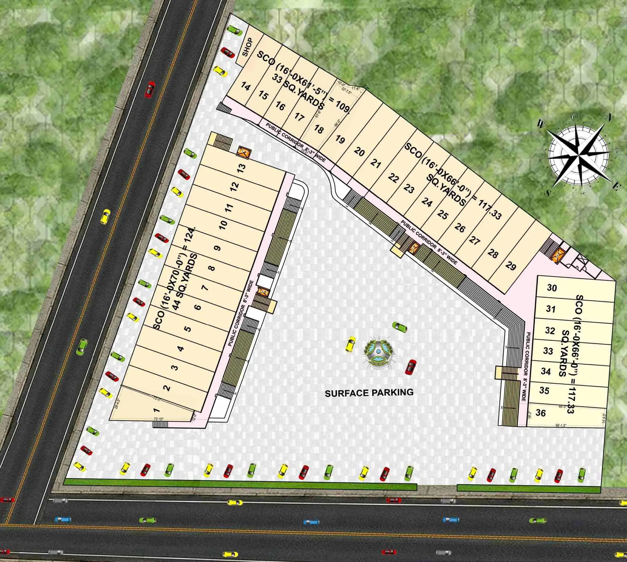 Eden Street - Premium Commercial Development on Kurali Highway – amenities area