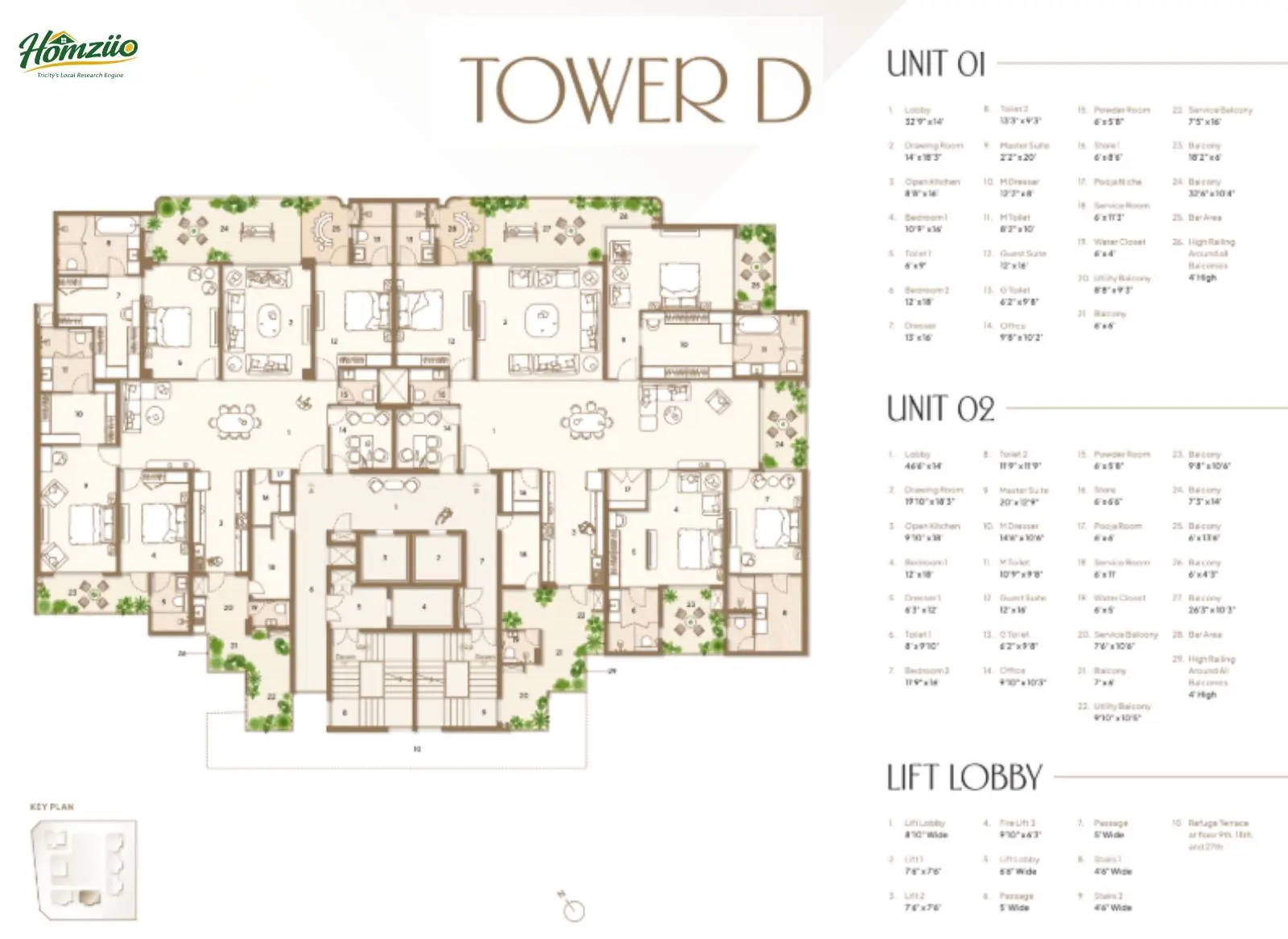 Tower D floor plan