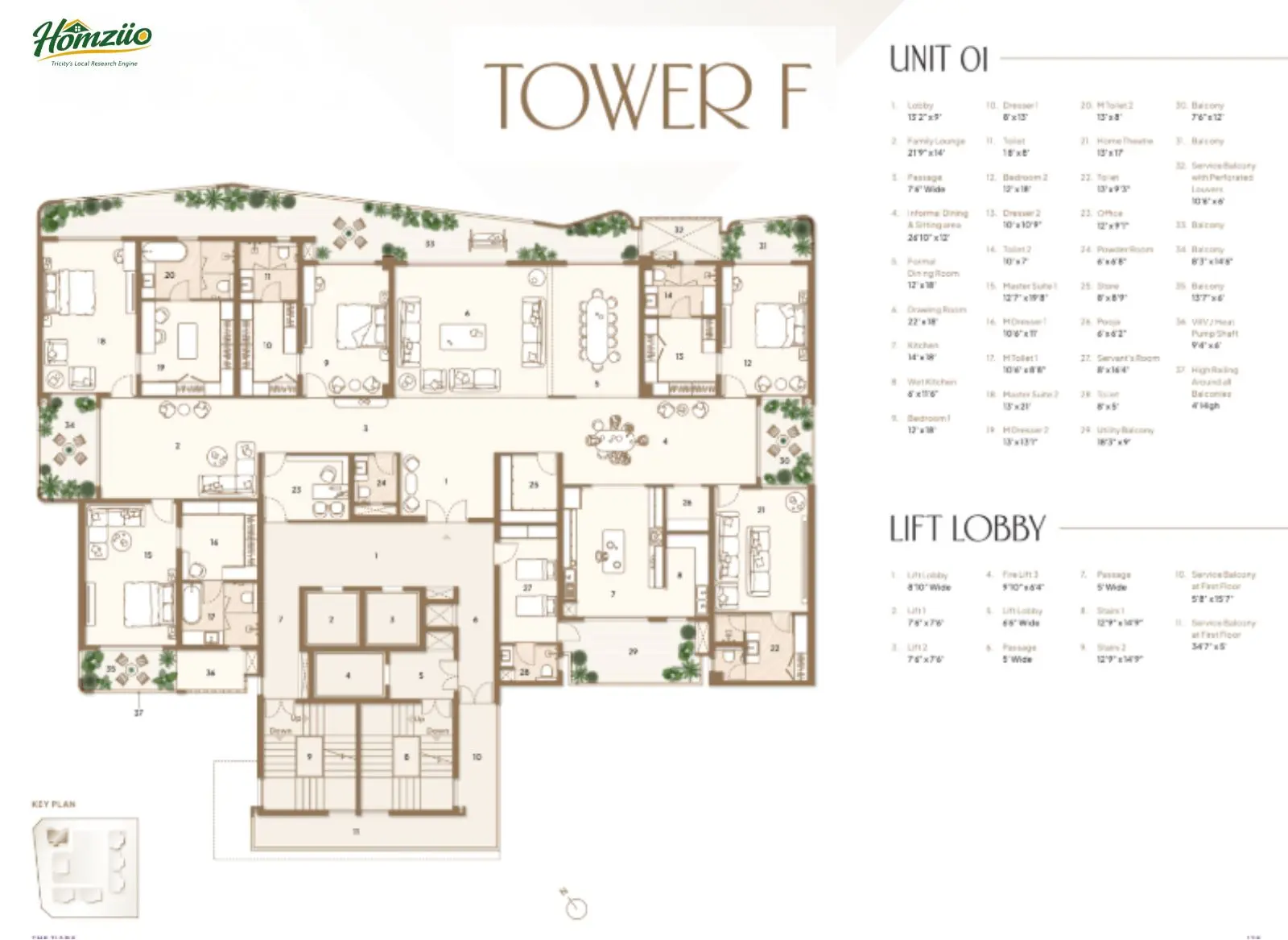 Tower F floor plan
