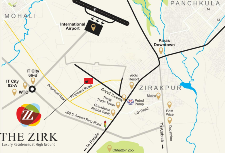 The Zirk Zirakpur – Premium 3 & 3+1 BHK Luxury Apartments on High Ground Road – gallery image 12