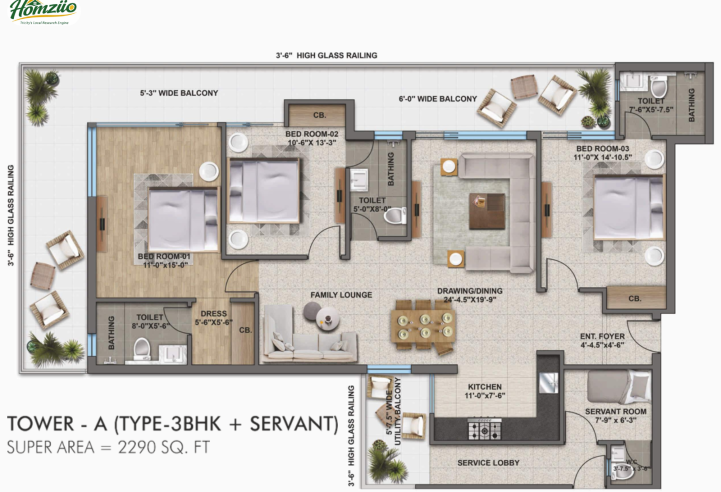 The Zirk Zirakpur – Premium 3 & 3+1 BHK Luxury Apartments on High Ground Road – clubhouse