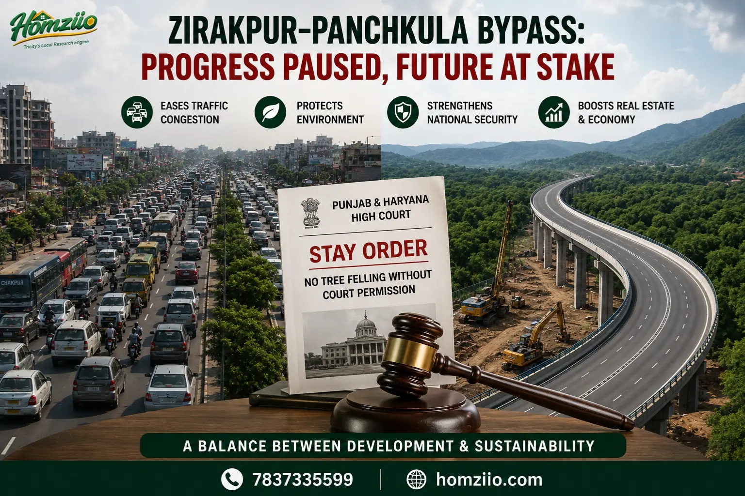 HC Stay Halts Zirakpur-Panchkula Bypass Over Tree Felling - Impact on tricity real estate 2026